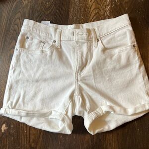 Levi's Women's White Jean Shorts